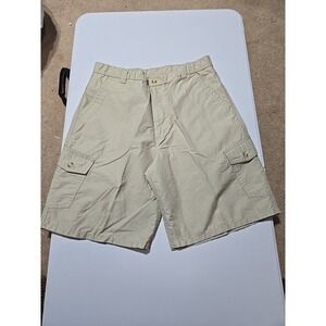 MKS Beach Wear Men's Cargo Shorts Size 34 Beige Cotton Blend Casual